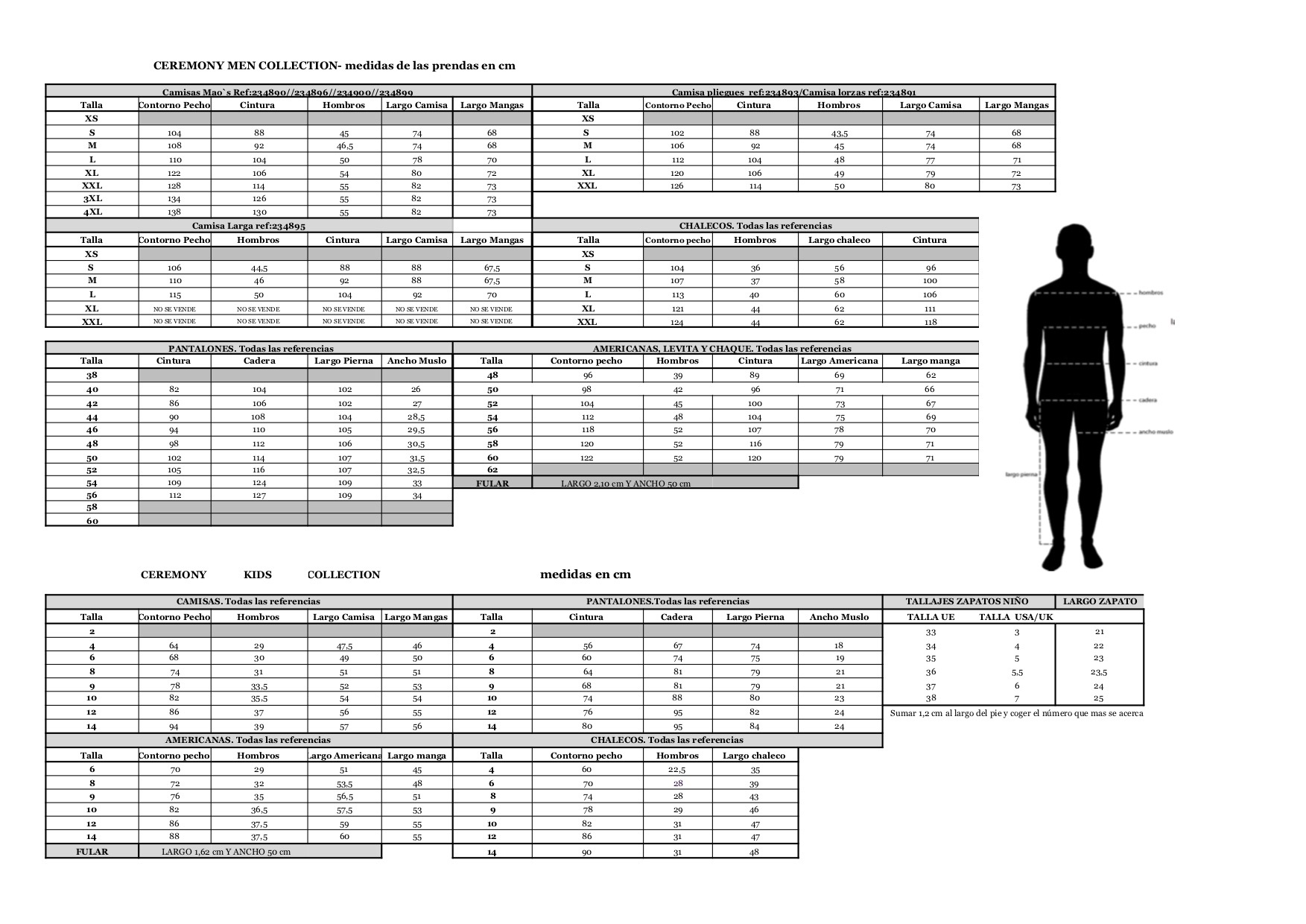 SIZE GUIDE OFFICIAL ES.numbers-TALLAJES CM