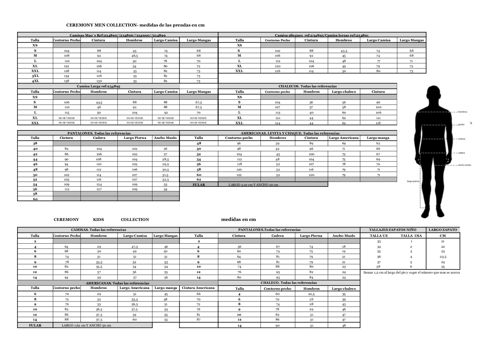 SIZE GUIDE OFFICIAL ES.numbers-TALLAJES CM